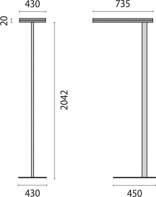 Actual product image PiL LED floor lamp (14040 lm)