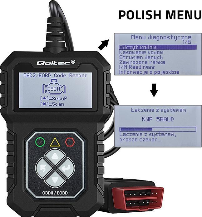 Actual product image Qoltec OBDII EOBD ProLine