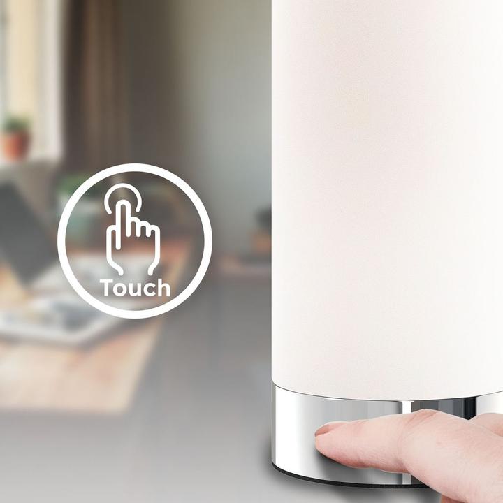 Produktbild B.K.Licht Tischleuchte, chrom-weiss, 1xE14/40W max. exkl. (E14)