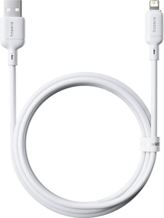 Produktbild Baseus Silky Series Ladekabel USB auf iP 2.4A 1m Weiss (1 m, 12 W)