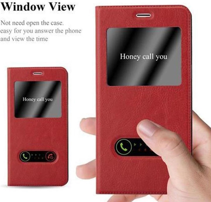 Actual product image Cadorabo Book with View double window cover (OnePlus 3T)