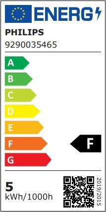 Energie-Label Philips LED Tropfenlampe (E14, 4.90 W, 470 lm, 3 x, E)
