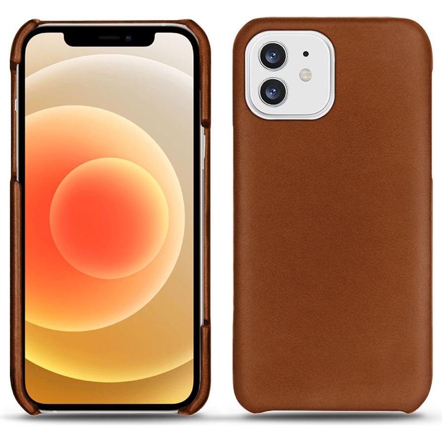 Noreve Lederschutzhülle (Apple iPhone 12), Smartphone Hülle, Braun