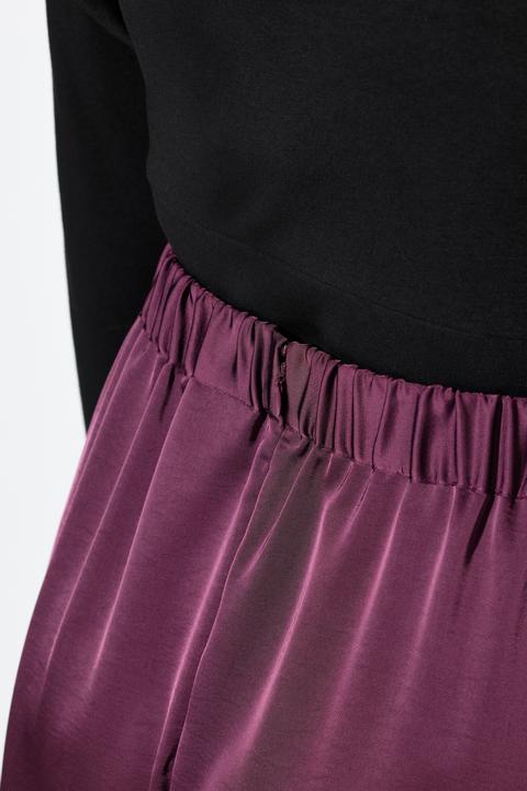 Image du produit Ulla Popken Jupe midi en satin, silhouette en A et ceinture confortable (50, 52)