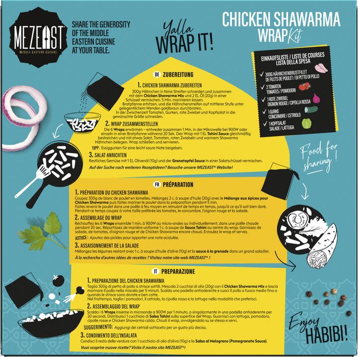Produktbild Mezeast Chicken Shawarma Wrap Kit (370 g)