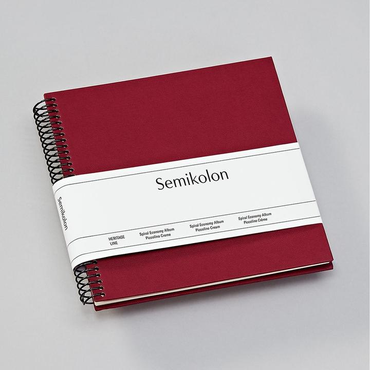 Actual product image Semikolon Photo album 17 x 17 cm Bordeaux, 20 cream white pages (10 x 15 cm, 9 x 13 cm)