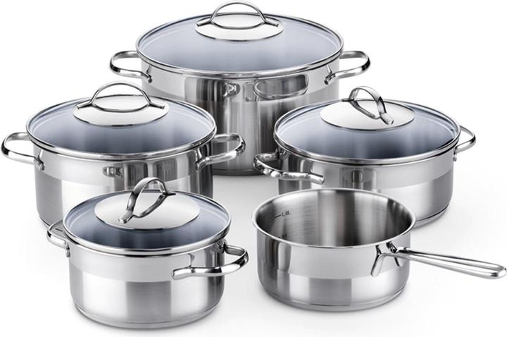 Kelomat Set di pentole 9 pezzi (Pentola, Acciaio inossidabile)