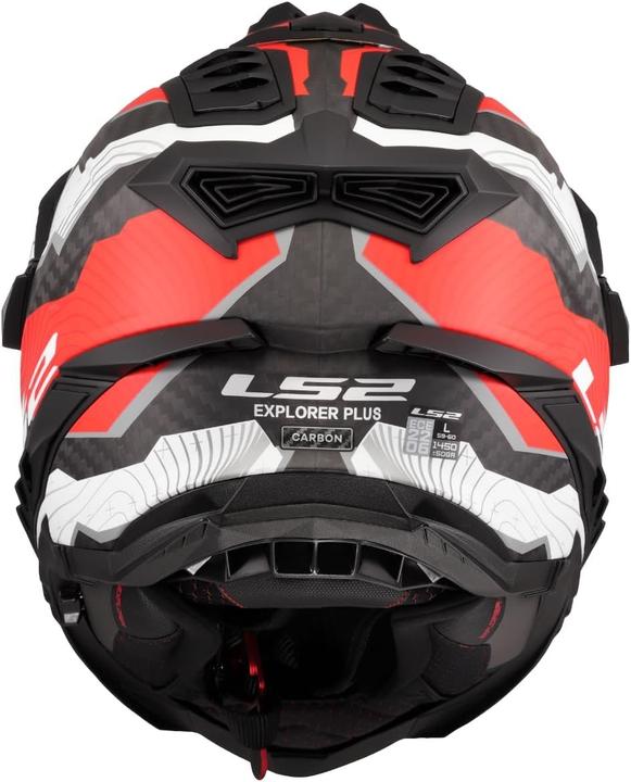 Image du produit LS2 MX701 Explorer Carbon Adventure helm Trick wit rood XL (XL)