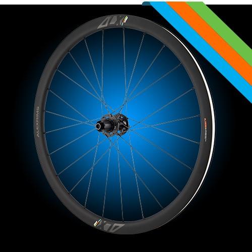 Alexrims Roues à graviers ALX835DABP, carbone, 700 ° C, cône 35 mm, tubeless prêt, disque manquant (Jeu de roues, 28")