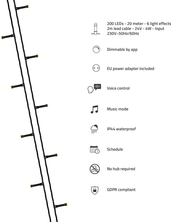 Actual product image Hombli Smart Christmas light (20 m)