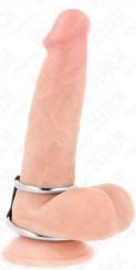 Produktbild Kink - Doppelter Metall Penis Ring 3.7 Cm bis 5 Cm verbunden durch Lederriemen Modell 4 (3.70 cm)