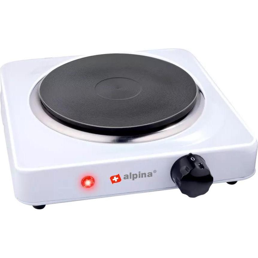 alpina Hot plate 1-zone 1000W, Kochplatte, Weiss