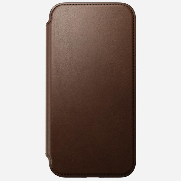 Produktbild Nomad Book Cover Modern Leather Folio iPhone 15 Pro Max Braun (Apple iPhone 15 Pro Max)