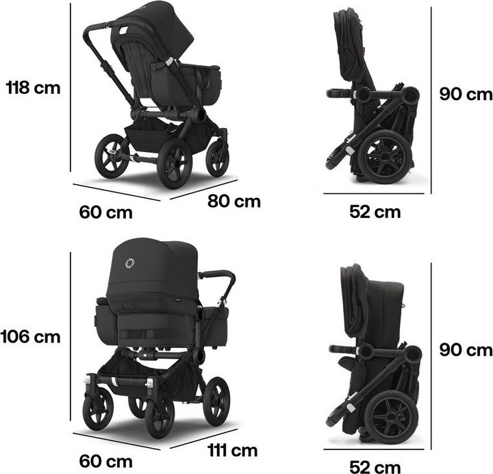 Immagine prodotto Bugaboo Donkey 5 Mono, nero/nero/nero