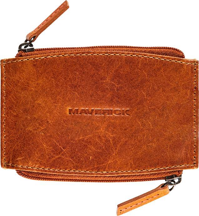 Actual product image Maverick New Men Doppelter Schlüsselanhänger aus Leder, Cognac
