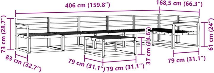 Produktbild vidaXL Outdoor-Sofa