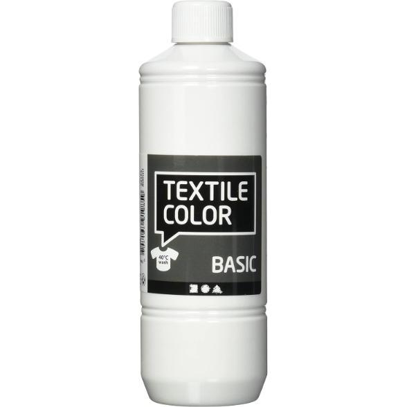 Thumbnail - Creativ Company, Künstlerfarbe + Bastelfarbe, Textielverf - Wit, 500ml (Weiss, 500 ml)