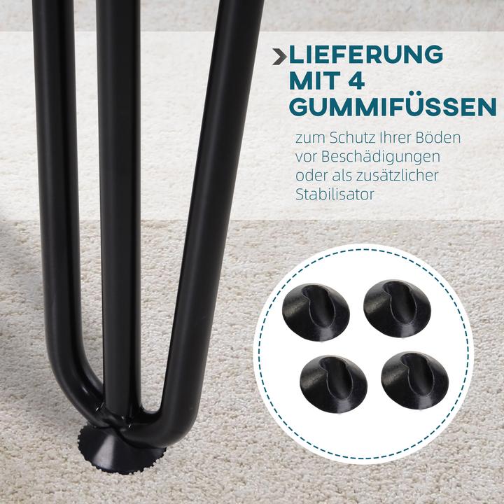 Actual product image Homcom Tischbeine Stahl Schwarz