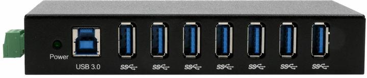 Produktbild Exsys 7 Port USB 3.2 Gen 1 HUB Metall-Gehäuse, inkl Netzteil 12V/3A, USB 3.0 Kabel, Di (USB-B, 7 Ports)