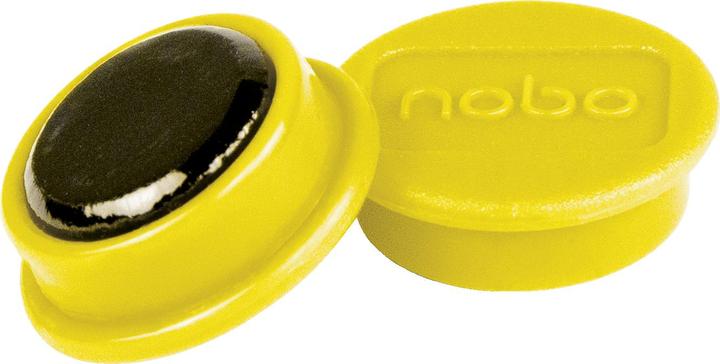 Produktbild Nobo Magnet rund 24mm 1915295 gelb 10 Stück (10 x)