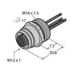 Turck Flanschkupplung mit Litzen EC-FK4-0,5/16 (6934596)