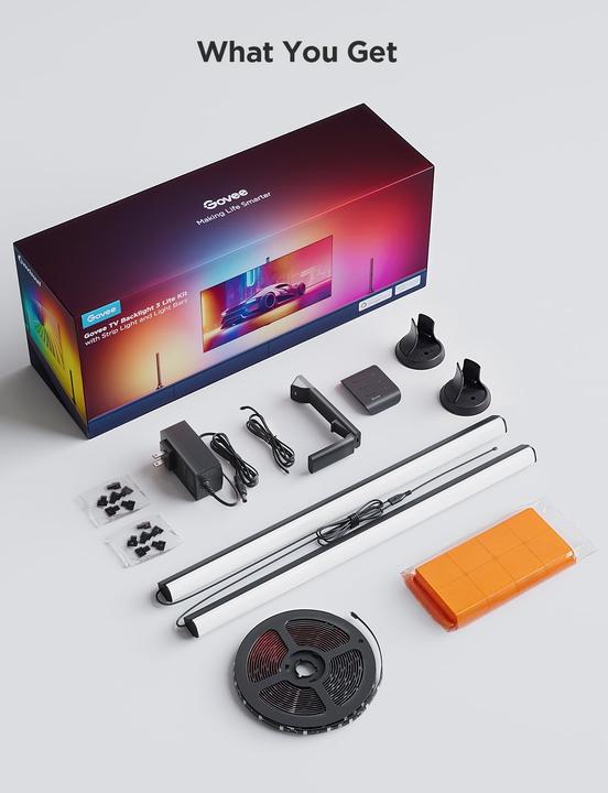 Actual product image Govee Lightbar Backlight Kit 3 (Multicoloured, RGBIC, Warm white, 41 cm, Indoor)