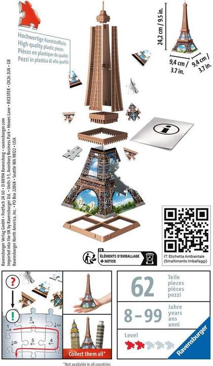 Produktbild Ravensburger Mini Eiffelturm (20 Teile)