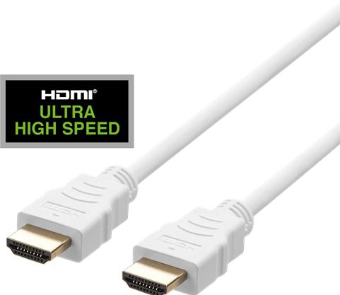 Produktbild Deltaco HU-30A HDMI cable HDMI Type A (Standard) White (3 m)
