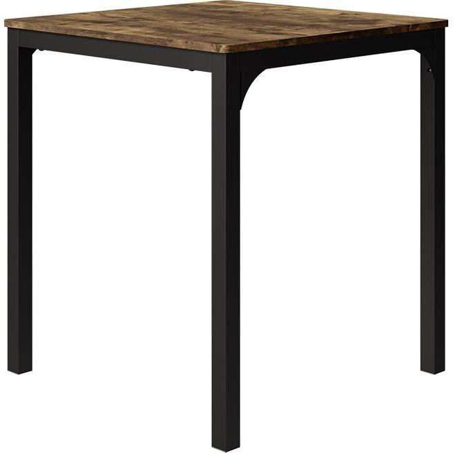 Vicco, Esstisch, Esstisch Fyrk, Schwarz/Eiche rustikal, 70 x 70 cm (70 x 75 x 70 cm)