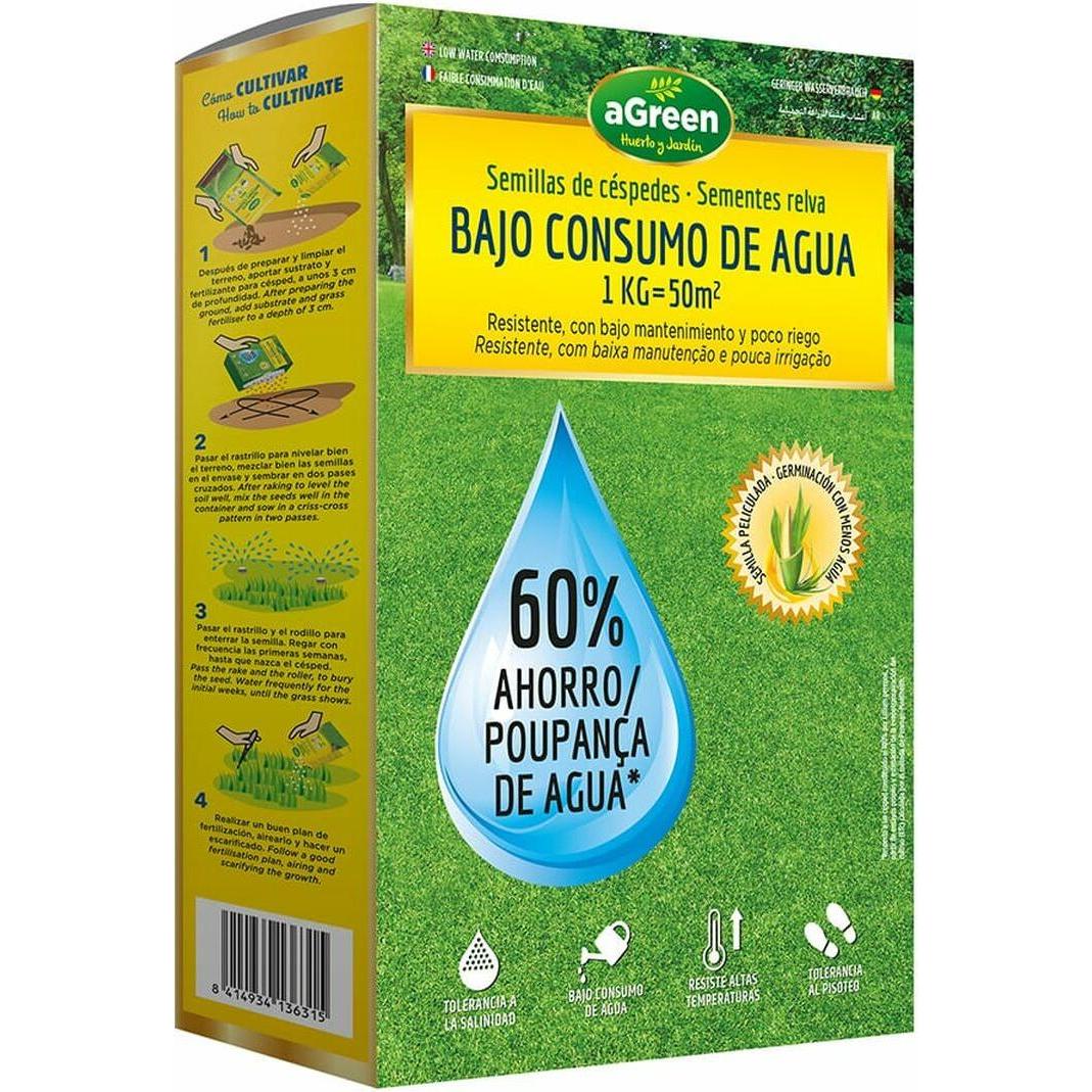 Agreen, Semi, Low water use grass seed 1 kg = 50 m2 60% water saving