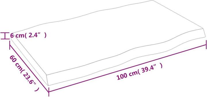 Actual product image vidaXL Nili (100 x 60 x 6 cm)