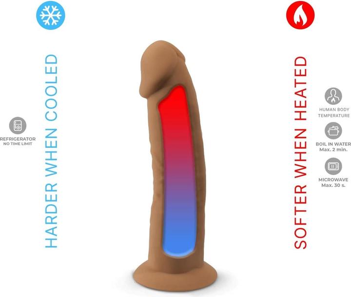 Actual product image Silexd - Model 2 Realistic Penis Premium Silexpan Silicone Caramel 15 cm