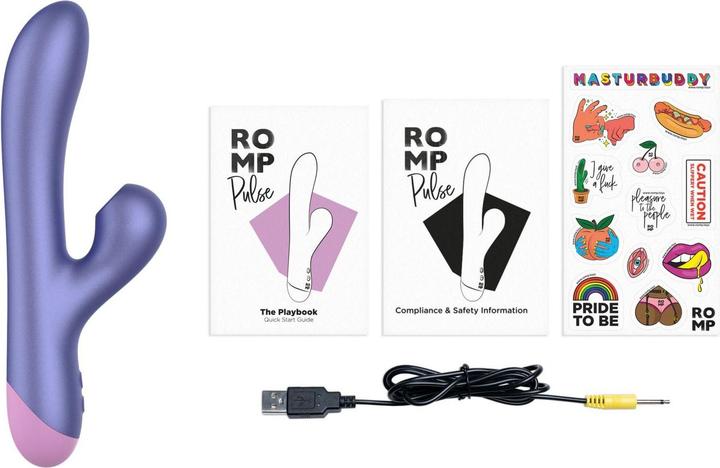 Actual product image Romp Pulse Wiederaufladbarer Rabbit Vibrator mit Klitoris Sauger