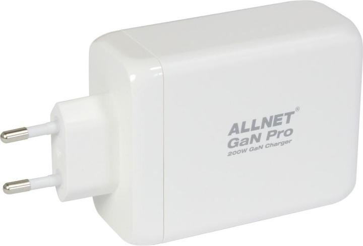 Productafbeelding Allnet Vervangende voeding QC USB-C PD GaN voeding 200 Watt 1x USB Type-A QC, 3x USB Type-C** (200 W)