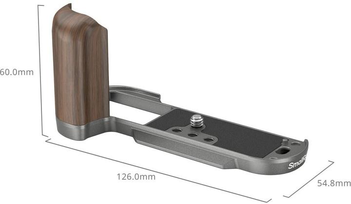 Image du produit SmallRig 4736 Poignée en bois en forme de L pour X T50 (Charcoal Silver) (Poignée)