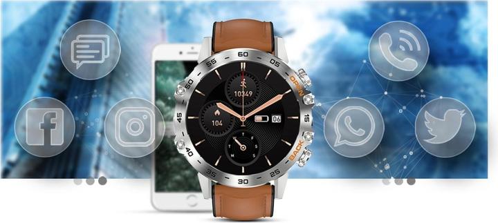 Produktbild Gravity SMARTWATCH MĘSKI GT9-8 - WYKONYWANIE POŁĄCZEŃ, CIŚNIENIOMIERZ (sg021h)