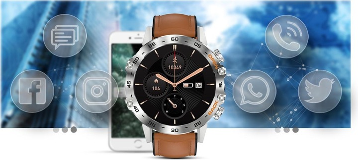 Immagine prodotto Gravity SMARTWATCH MĘSKI GT9-8 - WYKONYWANIE POŁĄCZEŃ, CIŚNIENIOMIERZ (sg021h)