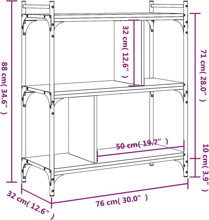Immagine prodotto vidaXL Bücherregal (76 x 32 x 123 cm)