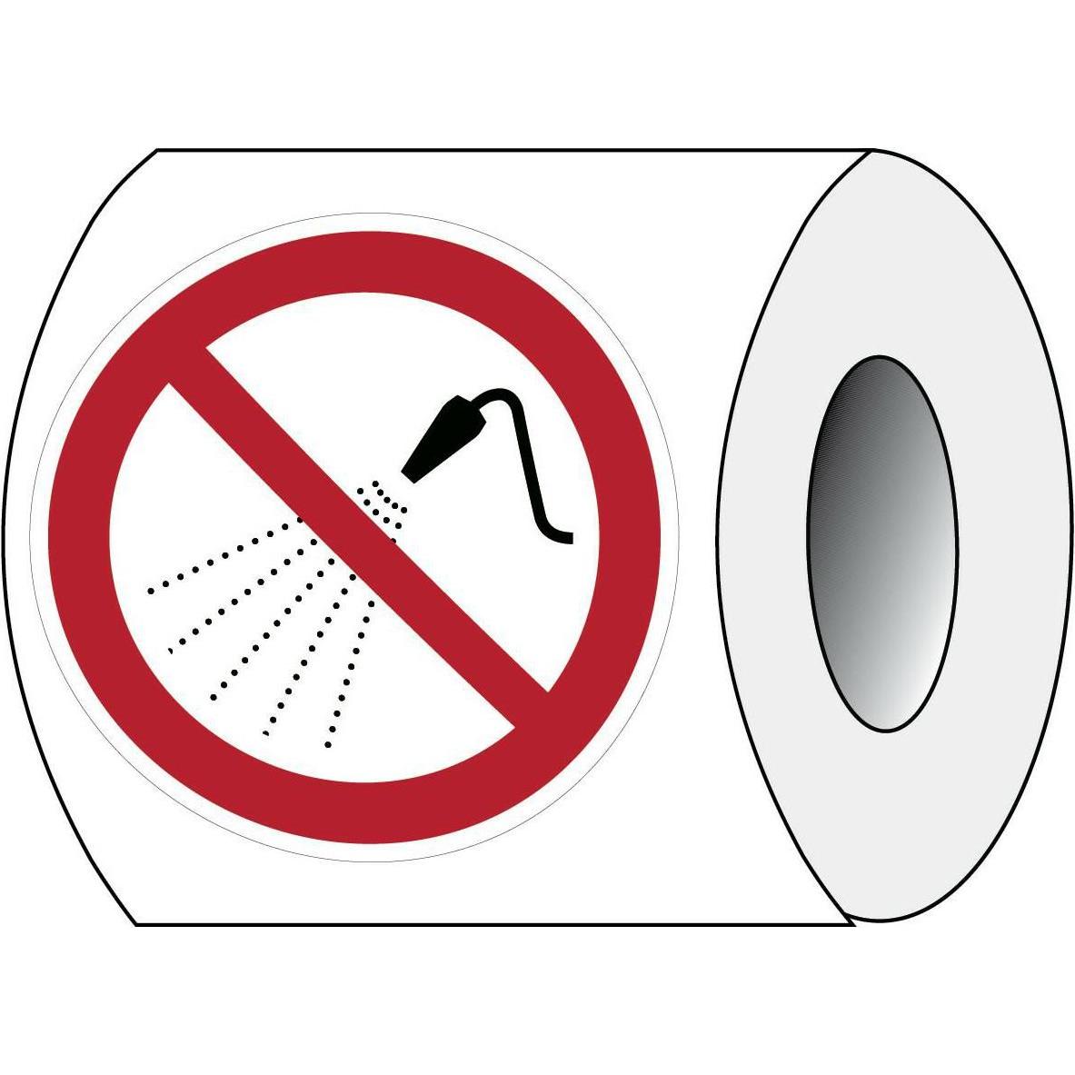 Brady, Etiketten, ISO 7010 PIC P016 B-7541 ISO Sicherheitskennzeichnung - Mit Wasser spritzen verboten Lami