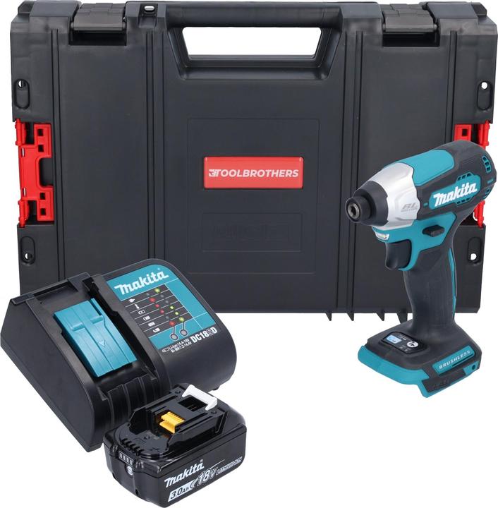 Immagine prodotto Makita DTD 157 SF1J-R Avvitatore a impulsi a batteria 18 V 140 Nm 1/4" brushless + 1x batteria (Batteria ricaricabile)
