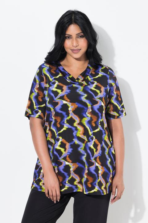 Produktbild Ulla Popken Slinkyshirt, A-Linie, V-Ausschnitt, Halbarm (46, 48)