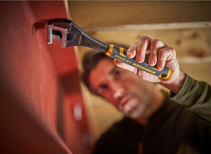 Produktbild Stanley FATMAX Verstellbarer Rollgabelschlüssel 12 mit BiMaterial Griff für hohen Komfort und Kontrolle (300 mm)