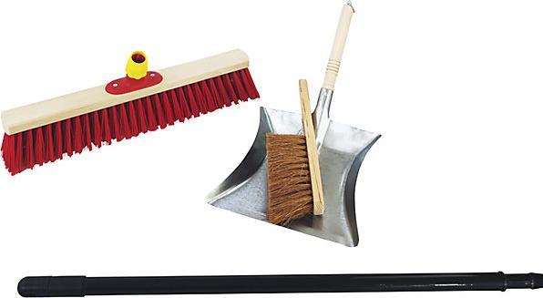 Evo Complete street broom set, broom width 500 mm, with dustpan and hand brush.