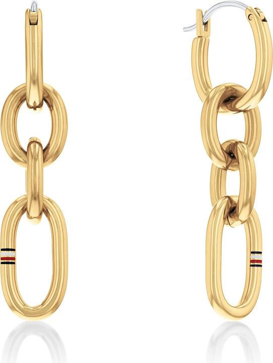 Tommy Hilfiger Contrast Link Chain Ohrringe (Edelstahl)