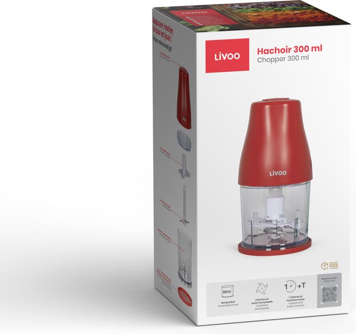 Image du produit Livoo Hachoir 300 ml (300 ml, 400 W)