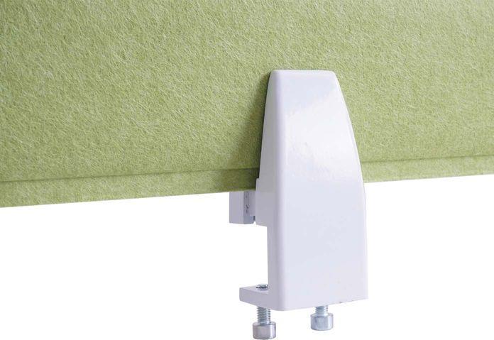 Actual product image Mendler Table partition HWC-G76, pin board, sound insulation fabric/textile with embossing, 100x30cm green (100 x 30 cm)