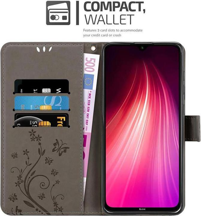 Image du produit Cadorabo Couverture du livre de fleurs (Xiaomi Redmi Note 8, Xiaomi Redmi Note 8 2021)