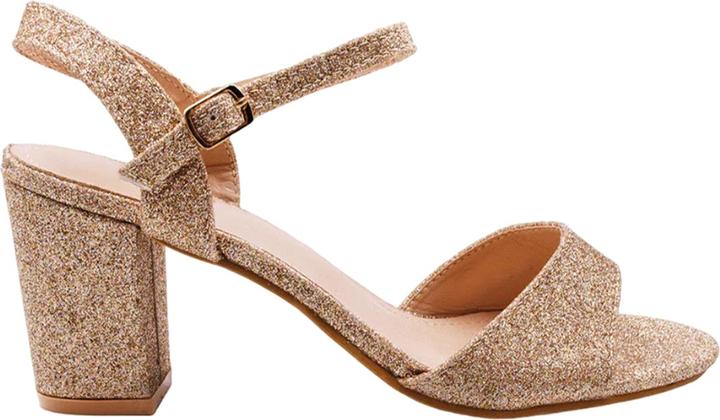 Actual product image Where's That From Womens/Ladies Paityn Glitter Buckle Block Heel Sandals (39)
