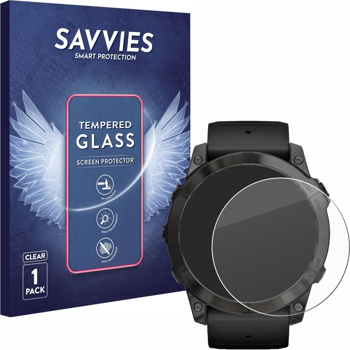 Savvies Panzerglas Schutzglas Displayschutz, Smartwatch Schutzfolie, Transparent