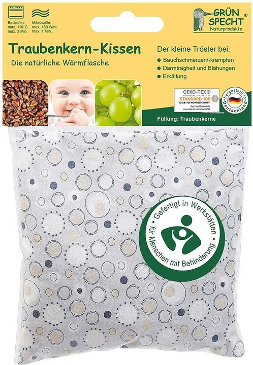 Actual product image Grünspecht Grape seed pillow (12 x 12 cm)